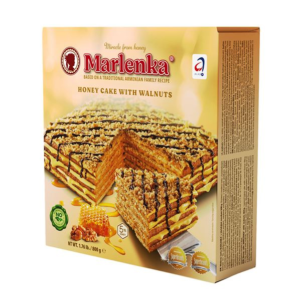 Marlenka mézes diós torta 800g